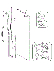 09 - Fresh Food Outer Door parts for Admiral Refrigerator GC2227SDFB from AppliancePartsPros.com