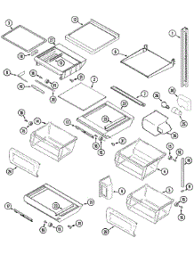12 - Shelves & Accessories parts for Admiral Refrigerator GC2227SDFW from AppliancePartsPros.com