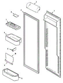 07 - Fresh Food Inner Door parts for Admiral Refrigerator GC2229GEHB from AppliancePartsPros.com