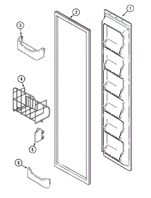 04 - Freezer Inner Door parts for Admiral Refrigerator GC2327PEDB from AppliancePartsPros.com