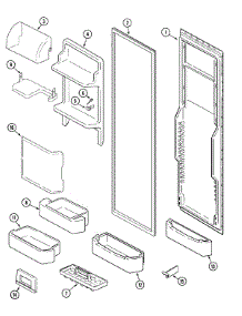 06 - Fresh Food Inner Door parts for Admiral Refrigerator GC2327PEDW from AppliancePartsPros.com