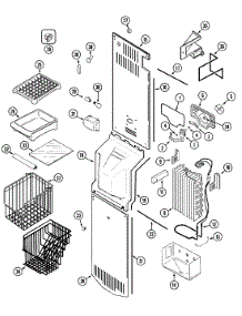 03 - Freezer Compartment parts for Admiral Refrigerator GC2328PED3 from AppliancePartsPros.com
