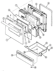 03 - Door / Drawer (``W`` Models) parts for Crosley Range GC3531WUW from AppliancePartsPros.com
