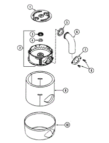 04 - Upper Housing (Grinding) parts for Jenn-Air Disposer GC50 from AppliancePartsPros.com