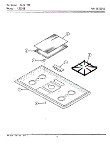 05 - Main Top parts for Maytag Range GCBG501 from AppliancePartsPros.com