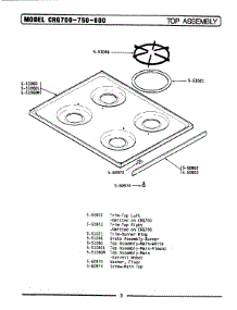 06 - Top Assembly parts for Maytag Range GCRG800 from AppliancePartsPros.com