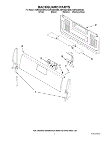02 - Backguard Parts parts for Maytag Range AGR4422VDD0 from AppliancePartsPros.com