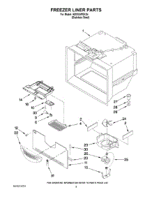 03 - Freezer Liner Parts parts for Maytag Refrigerator AB1924PEKS4 from AppliancePartsPros.com