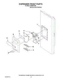 08 - Dispenser Front Parts parts for Maytag Refrigerator 7MI2569VEM1 from AppliancePartsPros.com