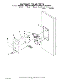 08 - Dispenser Front Parts parts for Maytag Refrigerator MFI2569VEB1 from AppliancePartsPros.com