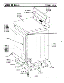 03 - Front View parts for Maytag Dryer GDE382 from AppliancePartsPros.com