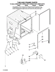 07 - Tub And Frame Parts parts for Maytag Dishwasher MDB6701AWW10 from AppliancePartsPros.com