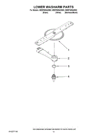 11 - Lower Washarm Parts parts for Maytag Dishwasher MDB7609AWW0 from AppliancePartsPros.com