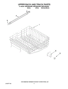 09 - Upper Rack And Track Parts parts for Maytag Dishwasher MDB7609AWS0 from AppliancePartsPros.com