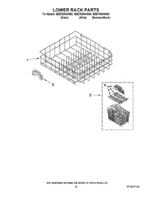 10 - Lower Rack Parts parts for Maytag Dishwasher MDB7609AWS0 from AppliancePartsPros.com
