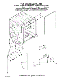 07 - Tub And Frame Parts parts for Maytag Dishwasher ADB1500AWW2 from AppliancePartsPros.com