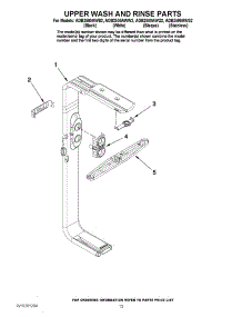 10 - Upper Wash And Rinse Parts parts for Maytag Dishwasher ADB2500AWB2 from AppliancePartsPros.com