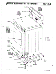05 - Front View parts for Maytag Dryer GDG210 from AppliancePartsPros.com