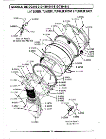 08 - Lint Screen, Tumbler (Front & Back) parts for Maytag Dryer GDG210 from AppliancePartsPros.com