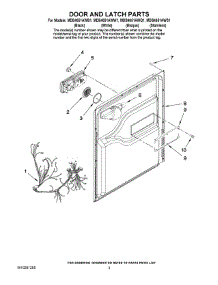 03 - Door And Latch Parts parts for Maytag Dishwasher MDB4651AWW1 from AppliancePartsPros.com