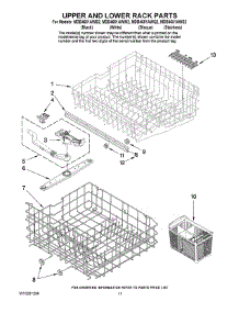09 - Upper And Lower Rack Parts parts for Maytag Dishwasher MDB4651AWB2 from AppliancePartsPros.com
