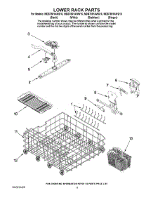 09 - Lower Rack Parts parts for Maytag Dishwasher MDB7851AWB10 from AppliancePartsPros.com