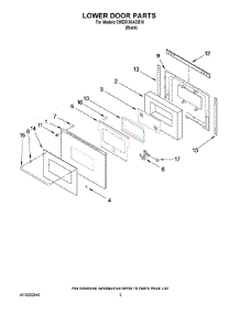 02 - Lower Door Parts parts for Maytag Oven CWE5100ACB10 from AppliancePartsPros.com