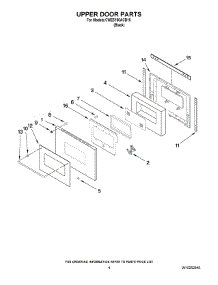 03 - Upper Door Parts parts for Maytag Oven CWE5100ACB10 from AppliancePartsPros.com