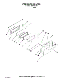 04 - Upper Door Parts parts for Maytag Range MER6755AAB24 from AppliancePartsPros.com