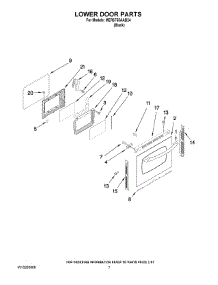 05 - Lower Door Parts parts for Maytag Range MER6755AAB24 from AppliancePartsPros.com