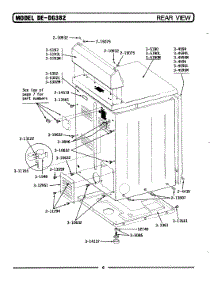 08 - Rear View parts for Maytag Dryer GDG382 from AppliancePartsPros.com