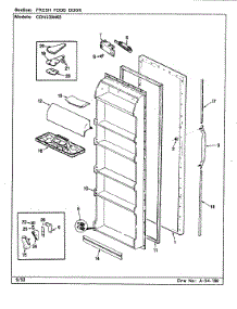 04 - Fresh Food Door parts for Admiral Refrigerator GDNS20M92 / CP10A from AppliancePartsPros.com