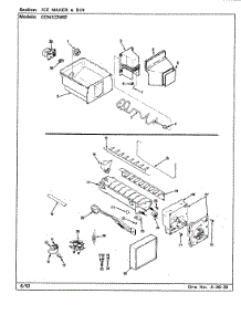 06 - Ice Maker & Bin parts for Admiral Refrigerator GDNS22M92 / CP33A from AppliancePartsPros.com