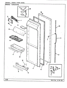 04 - Fresh Food Door parts for Admiral Refrigerator GDNS24V92 / CP83A from AppliancePartsPros.com
