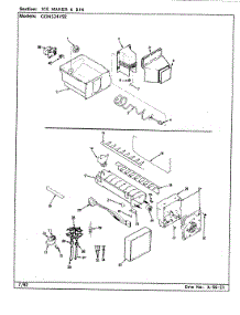 06 - Ice Maker & Bin parts for Admiral Refrigerator GDNS24V92 / CP83A from AppliancePartsPros.com