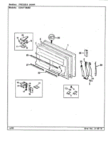 03 - Freezer Door parts for Admiral Refrigerator GDNT18M92 / CF45B from AppliancePartsPros.com
