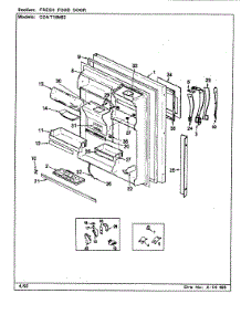 05 - Fresh Food Door parts for Admiral Refrigerator GDNT18M92 / CF45B from AppliancePartsPros.com