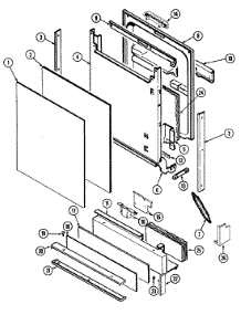 02 - Door parts for Maytag Dishwasher GDU20J-CN from AppliancePartsPros.com