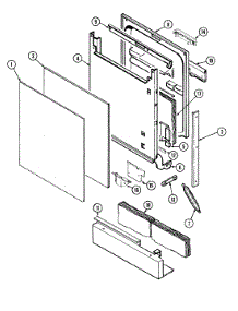 02 - Door parts for Maytag Dishwasher GDU450V from AppliancePartsPros.com