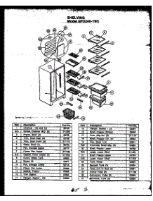 08 - Shelving parts for Amana Refrigerator GFD240-1W3 / GFD24001W 3 from AppliancePartsPros.com