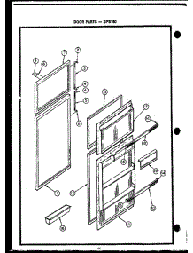 02 - Door Parts parts for Amana Refrigerator GFS160 from AppliancePartsPros.com