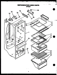 09 - Ref Liner Parts parts for Amana Refrigerator GFS227/MN00 from AppliancePartsPros.com