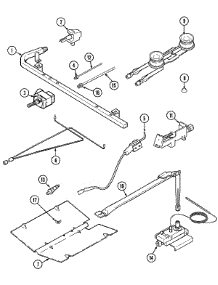 04 - Gas Controls parts for Admiral Range GM3110MXAW from AppliancePartsPros.com