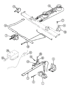 03 - Control System parts for Admiral Range GM3110PRAM from AppliancePartsPros.com