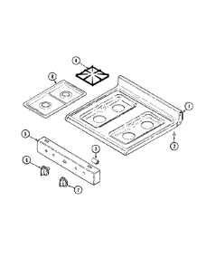 06 - Top Assembly parts for Admiral Range GM3111GXAW from AppliancePartsPros.com