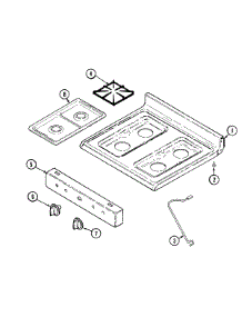 06 - Top Assembly parts for Admiral Range GM31211XAW from AppliancePartsPros.com