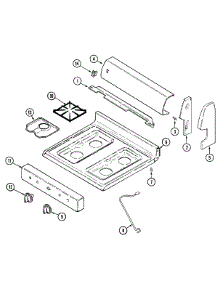 02 - Control Panel / Top Assembly parts for Admiral Range GM3210MXAW from AppliancePartsPros.com