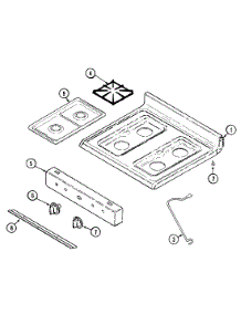 06 - Top Assembly parts for Admiral Range GM32211XAW from AppliancePartsPros.com