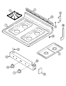 05 - Top Assembly parts for Admiral Range GM3267WUAM from AppliancePartsPros.com