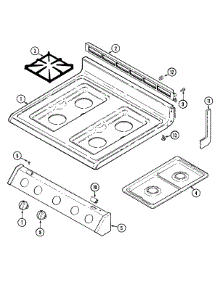 06 - Top Assembly parts for Admiral Range GM3267XUA from AppliancePartsPros.com